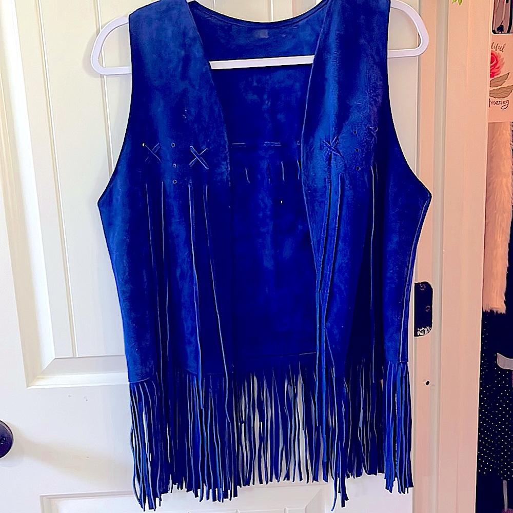Real Vintage Suede Festival Boho Vest
